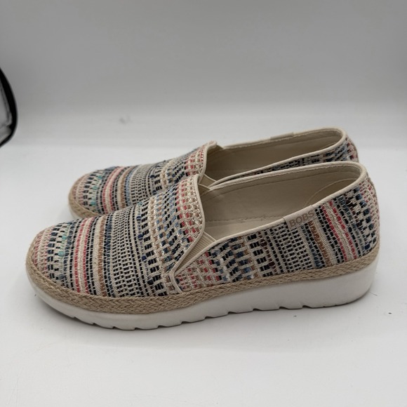 Bobs Skechers Slip On Shoes Womens Sz 7.5 Beige Multicolor Slip On Wedge Loafers - Picture 6 of 11